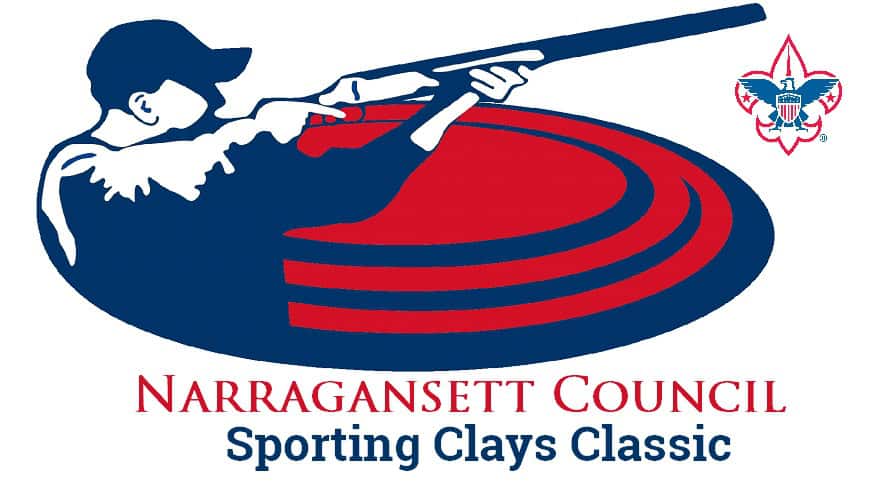 Youth shooting sporting clays at Narragansett Council event.