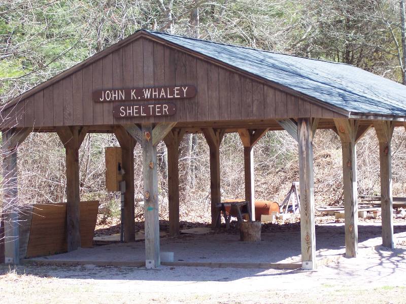 Shelter at Camp Aquapaug in Narragansett Council, ideal for outdoor activities and camping.