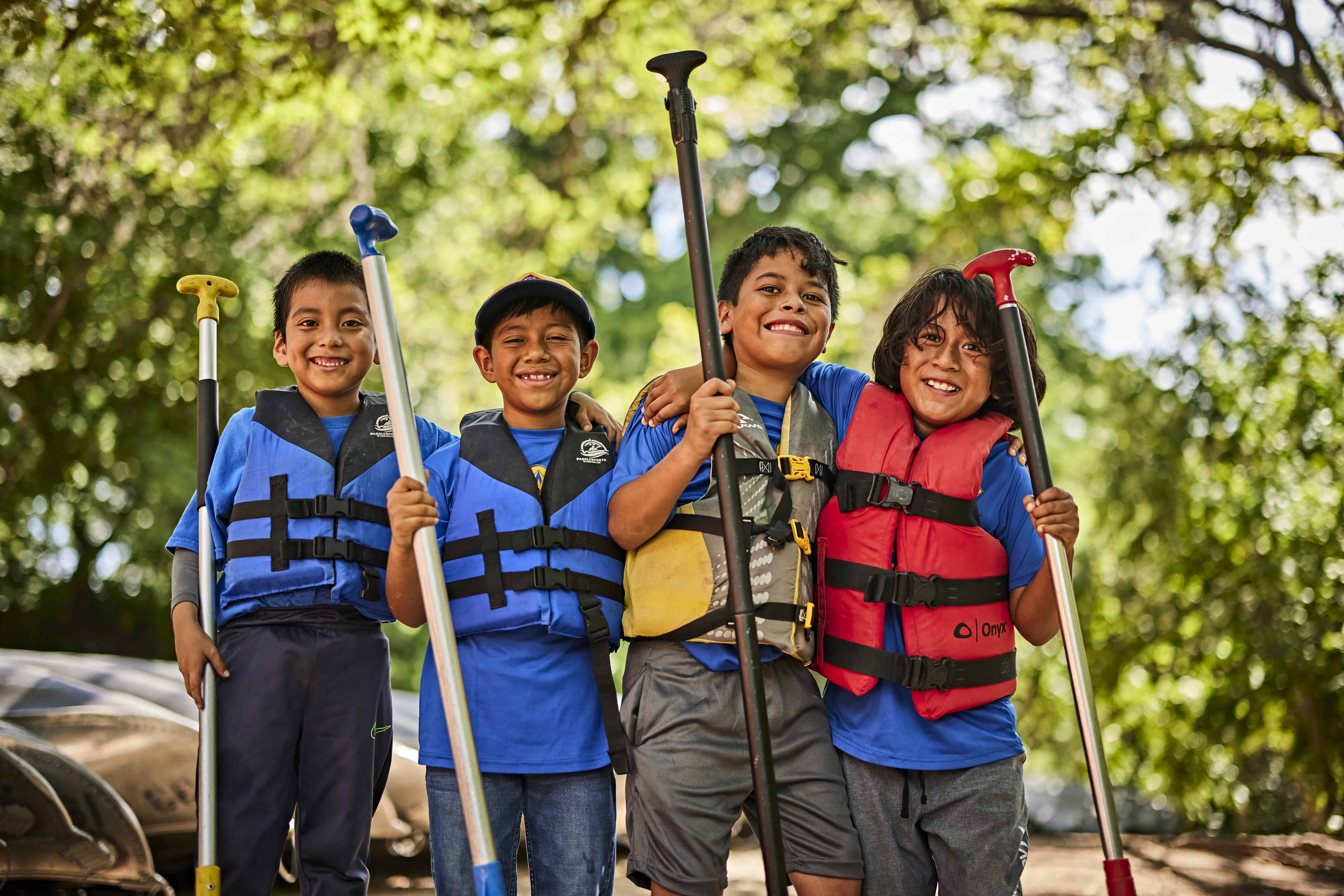 Cub Scouts having fun at camp