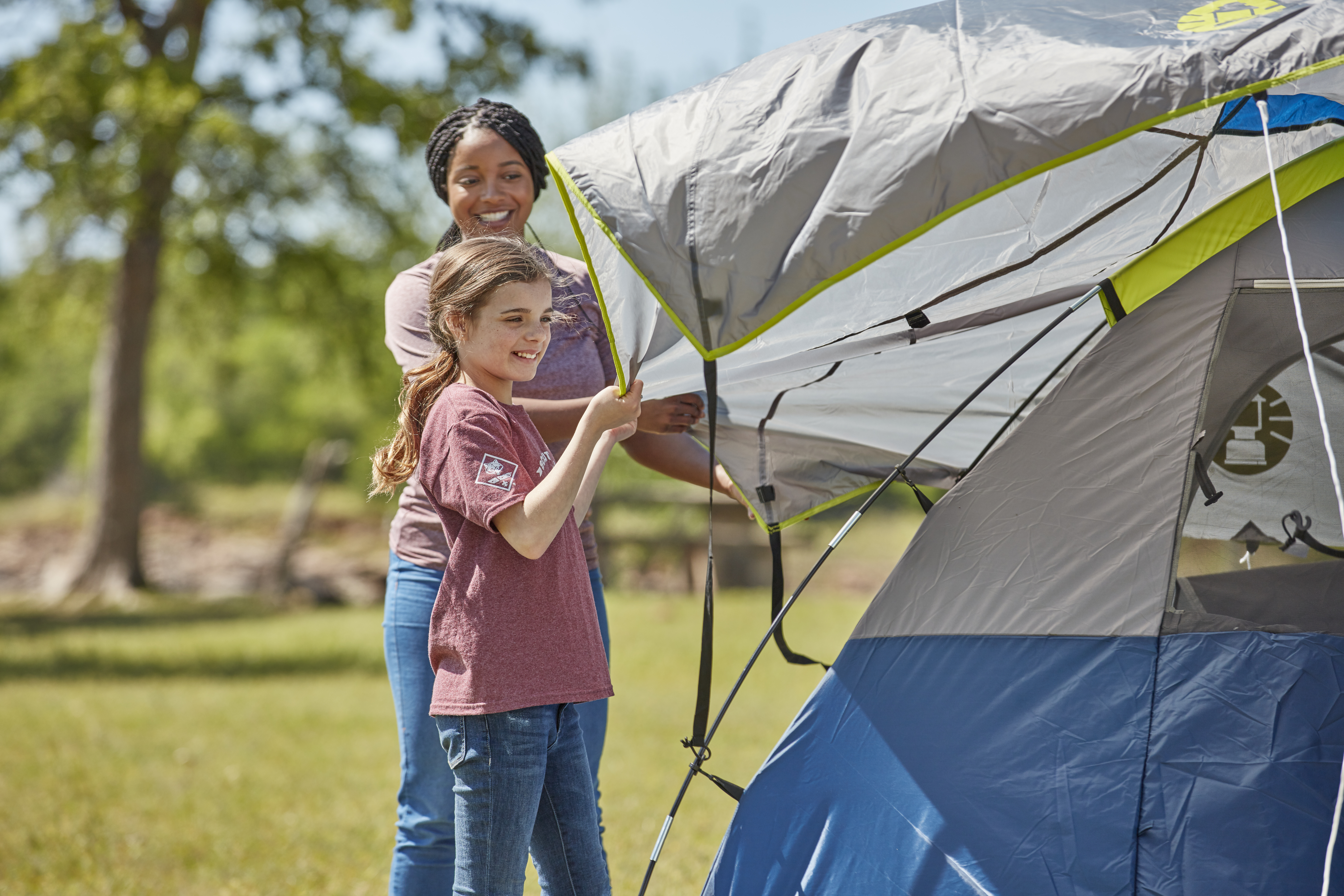 Families at a Cub Together Weekend at Camp Norse