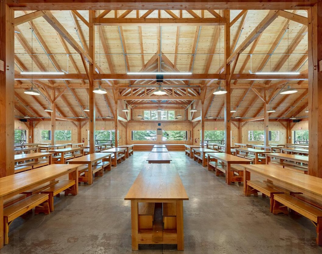 Inside the Three Point dining hall